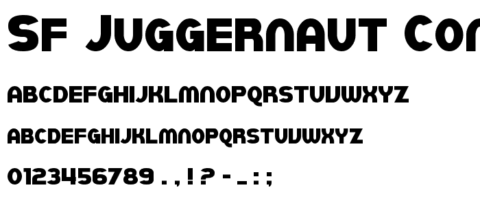 SF Juggernaut Condensed font